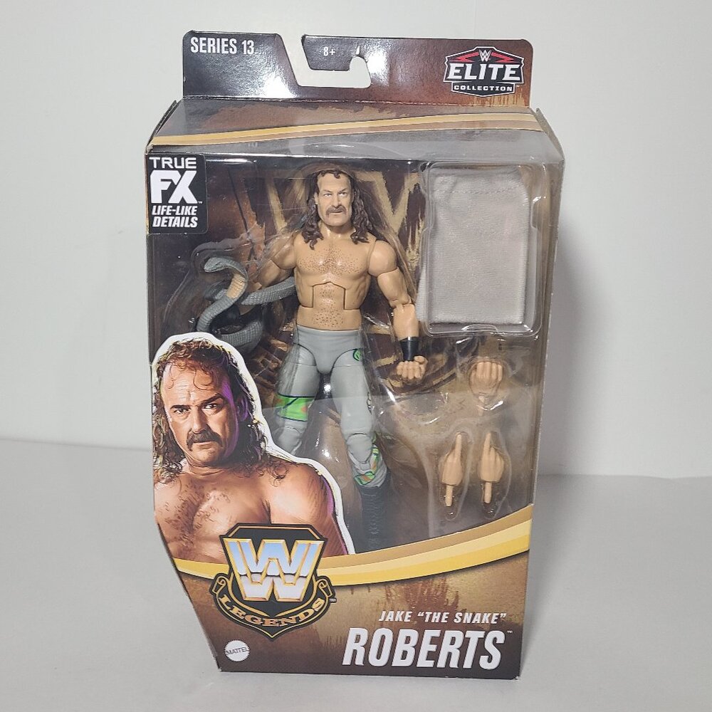WWE Mattel Jake The Snake Roberts Legends Elite Series 13 Chase Figure New